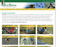 Tablet Screenshot of birdbolivia.com